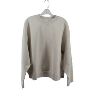 Lululemon Steady State Crew L Oversized Sweatshirt Ivory Fleece Pullover NWT